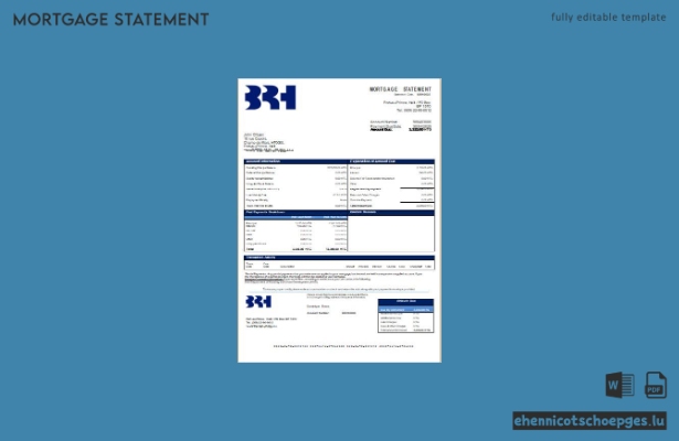 Beispiel eines Hypothekenkontoauszugs der Haiti BRH Bank